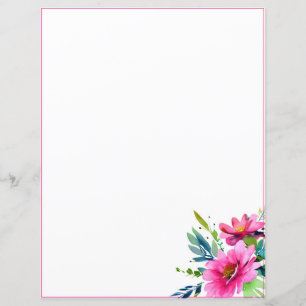 Roze waterverf bloemen