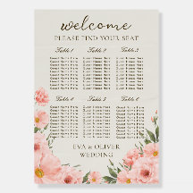 Roze Waterverf Bloemen Bruiloft Foam Board