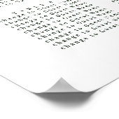 Roze waterverf bloemen bruiloft zitplaatsindeling poster (Hoek)