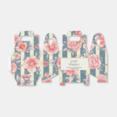 Roze Waterverf bloemen op het bruiloft van de Stri Bedankdoosjes (Uitgevouwen)