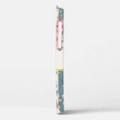 Roze Waterverf bloemen op strepen Case-Mate iPhone Case (Achterkant / Links)