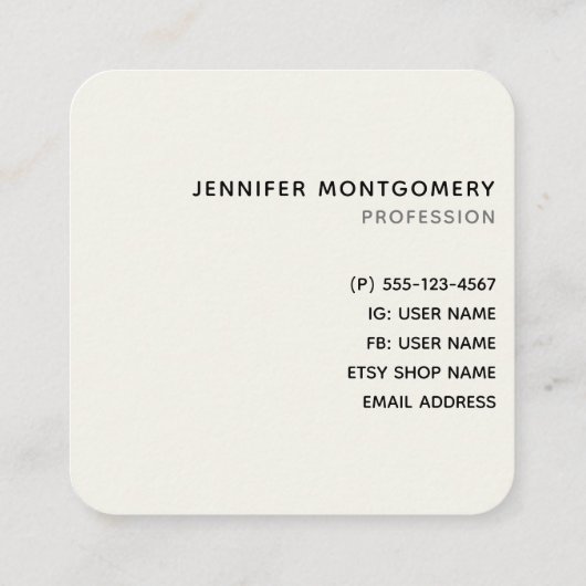 Roze Waterverf bloemen op strepen Vierkante Visitekaartje