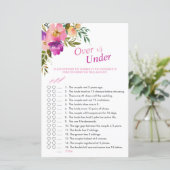 Roze Waterverf Bloemen over of onder douche spel (Staand voorkant)