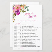 Roze Waterverf Bloemen over of onder douche spel (Voorkant / Achterkant)