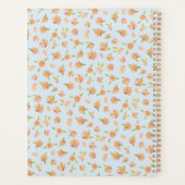  Roze Waterverf Bloemenmotief Blauw Planner (Achterkant)