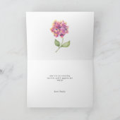 Roze waterverf bloemige Moederdag kaart (Binnen)