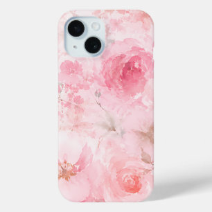 Roze Waterverf Bloemmotief
