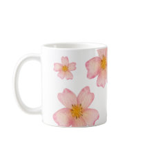 Roze waterverf bloempatroon