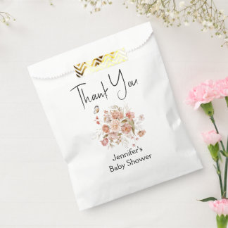 Roze Waterverf Boeket Meisje Baby Shower Bedankzakje