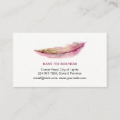 Roze Waterverf Boho Girly Chic Visitekaartje (Achterkant)