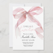 Roze Waterverf Boog Verjaardagsuitnodiging Bedankkaart (Voorkant)