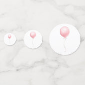 Roze Waterverf Bow & Balloon Confetti (Voorkanten)