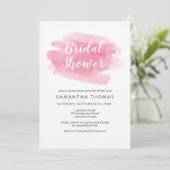 Roze Waterverf Bridal Shower Kaart (Staand voorkant)