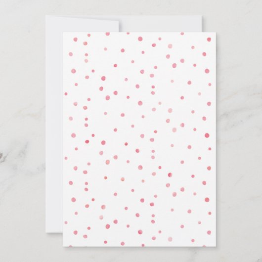 Roze Waterverf Brunch & Bubely Shower-uitnodiging Kaart (Achterkant)