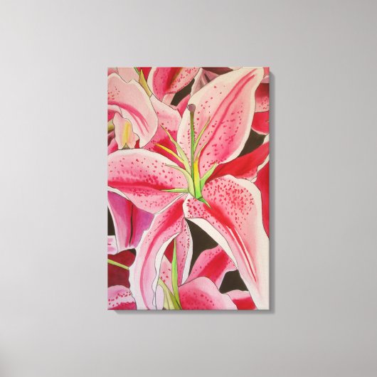 Roze waterverf canvas afdruk (Voorkant)