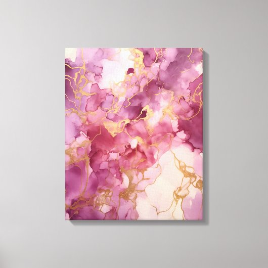 Roze waterverf canvas afdruk (Voorkant)