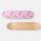 Roze Waterverf Cherry Blossom Pattern Skateboard (Horizontaal)
