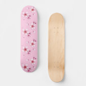 Roze Waterverf Cherry Blossom Pattern Skateboard (Voorkant)