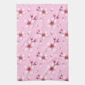 Roze Waterverf Cherry Blossom Pattern Theedoek (Verticaal)