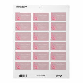 Roze Waterverf Cherry Blossoms Trouwlabel Etiket (Full Sheet)