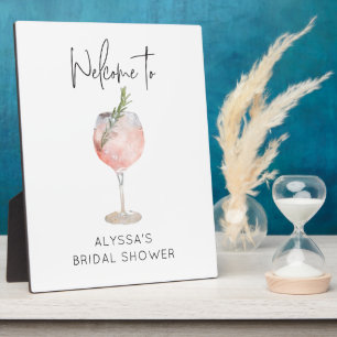 Roze Waterverf Cocktail Vrijgezellenfeest Welkom Fotoplaat