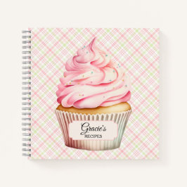 Roze Waterverf Cupcake Recept Notitieboek