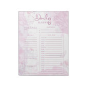 Roze Waterverf Daily Planner Notitieblok (Gedraaid)