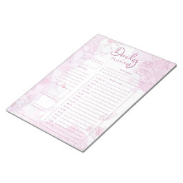 Roze Waterverf Daily Planner Notitieblok