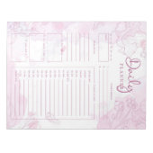 Roze Waterverf Daily Planner Notitieblok (Voorkant)