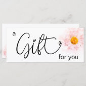 *~* Roze Waterverf Daisy Heart Minimalist Girly (Voorkant / Achterkant)