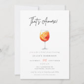 Roze Waterverf Dat is Amore Spritz Vrijgezellenfee Kaart (Voorkant)