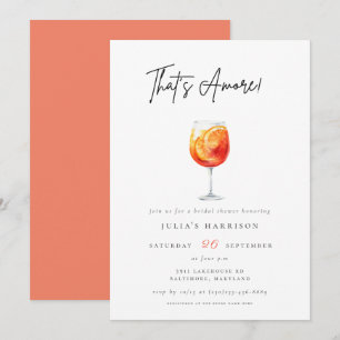 Roze Waterverf Dat is Amore Spritz Vrijgezellenfee Kaart