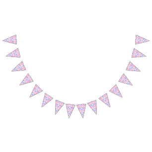 Roze Waterverf Dinosaur Birthday Baby shower Vlaggetjes