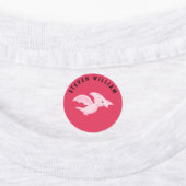 Roze waterverf Dinosaurussen Gepersonaliseerde kin Labels (Aangebracht)