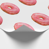 Roze Waterverf Donuts Sweet Dessert Cadeaupapier (Hoek)