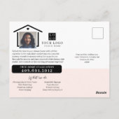 Roze Waterverf Door Real Estate Kalender 2025 Briefkaart (Achterkant)