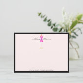 Roze Waterverf Dress Mannequin II Flat Notecard (Staand voorkant)