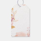 Roze Waterverf Eerste heilige communie dank u Cadeaulabel (Achterkant)