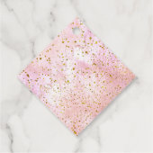 roze waterverf | faux gouden details Doop Bedankjes Labels (Achterkant)