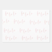 Roze Waterverf Flamingo Fa La Pattern Gift Inpakpapier Vel (Voorkant 3)