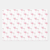 Roze Waterverf Flamingo Fa La Pattern Gift Inpakpapier Vel (Voorkant 2)