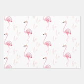Roze Waterverf Flamingo Fa La Pattern Gift Inpakpapier Vel (Voorkant)