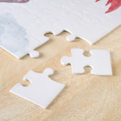 Roze waterverf Flamingo. Legpuzzel (Zijkant)