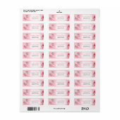 Roze Waterverf Flamingo Return-adres Etiket (Full Sheet)