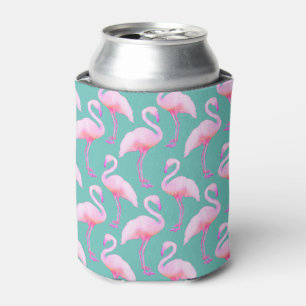 Roze Waterverf Flamingo Tissue Paper Blikjeskoeler