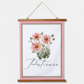 roze waterverf floraal hangend wandkleed (Voorkant)