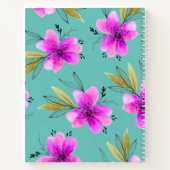 Roze waterverf floraal notitieboek (Achterkant)