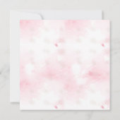 Roze Waterverf Floral Bouquet Weddenschap Kaart (Achterkant)