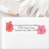  roze Waterverf Floral Etiket (Insitu)