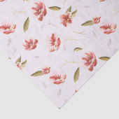 Roze Waterverf Floral Garden Tissuepapier (Detail)